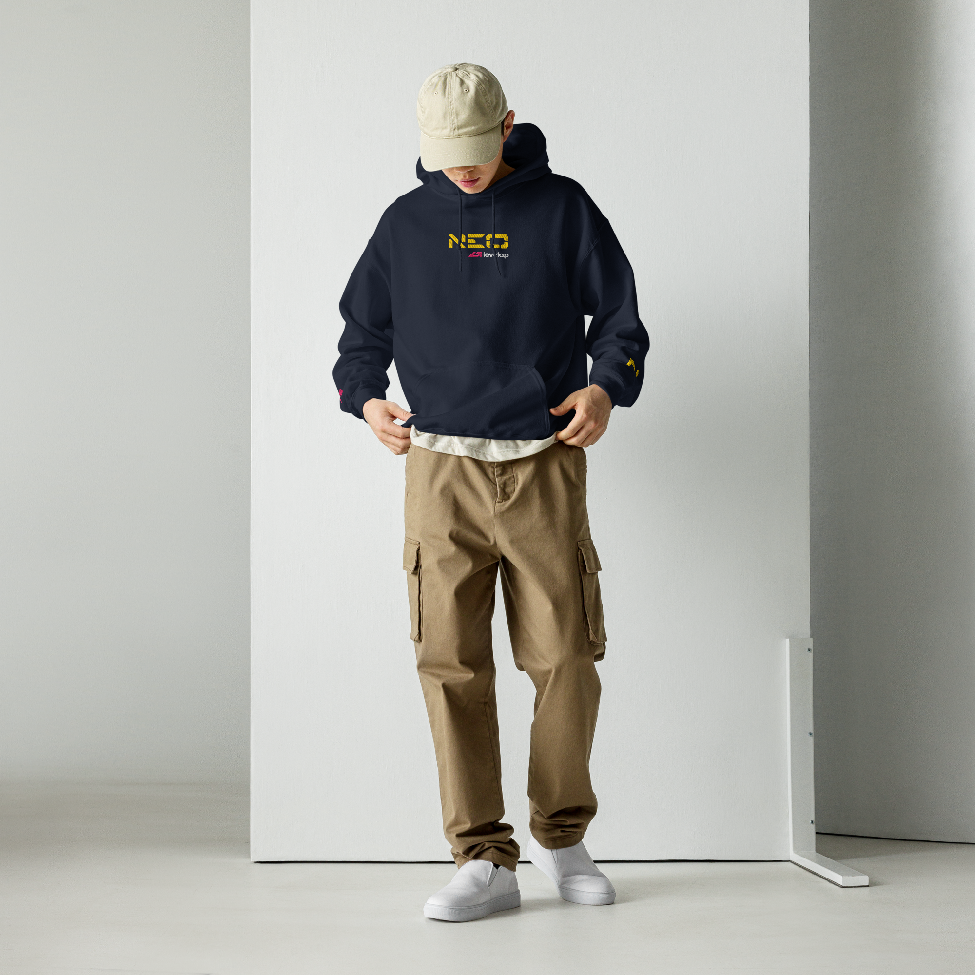 Sudadera hombre azul marino frontal