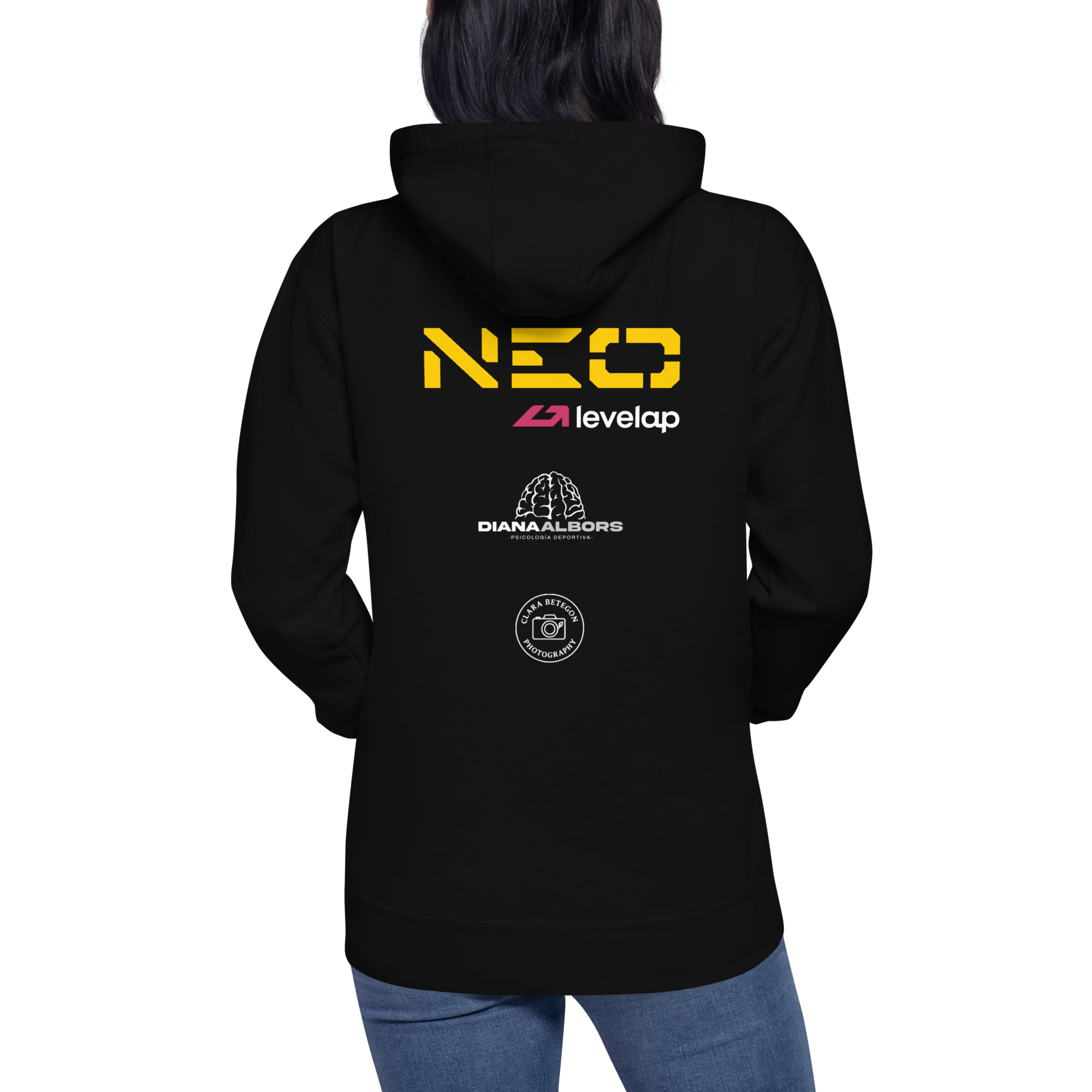 Sudadera mujer negra trasera
