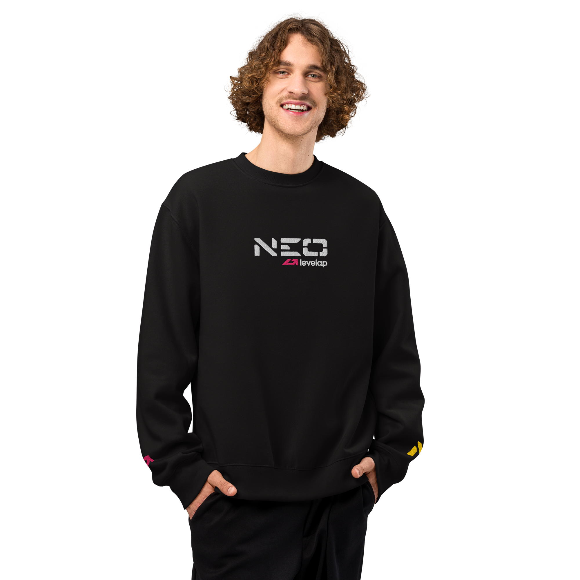 Sudadera oversize negra frontal