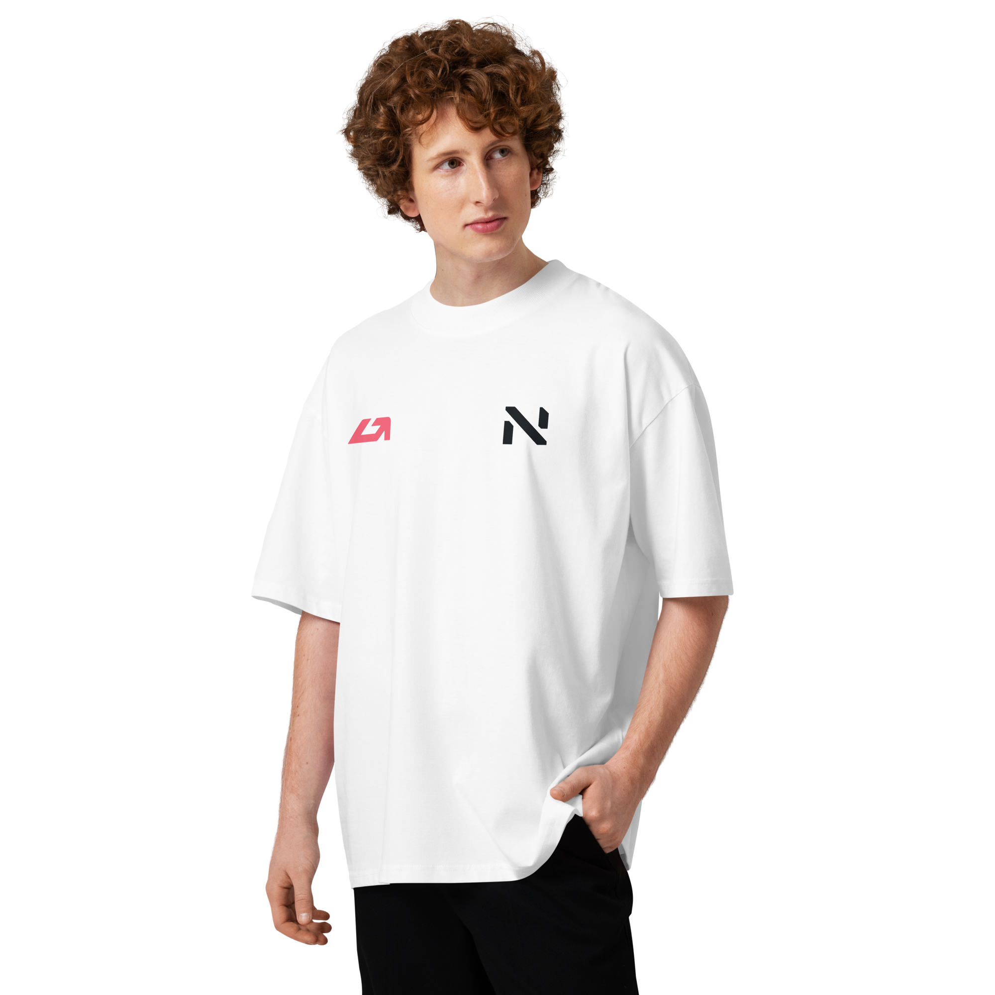 T-shirt oversize blanca frontal