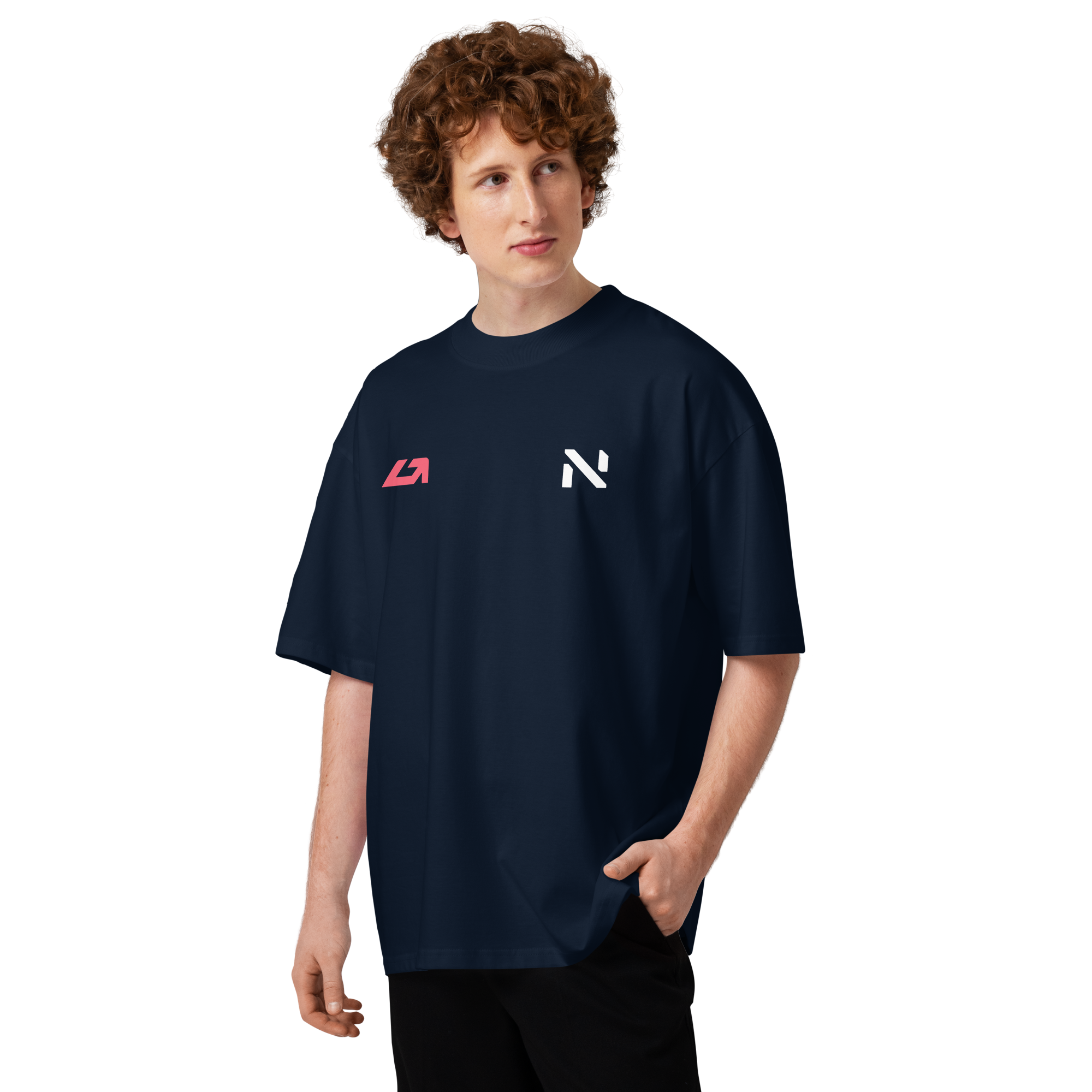 T-shirt oversize french navy frontal