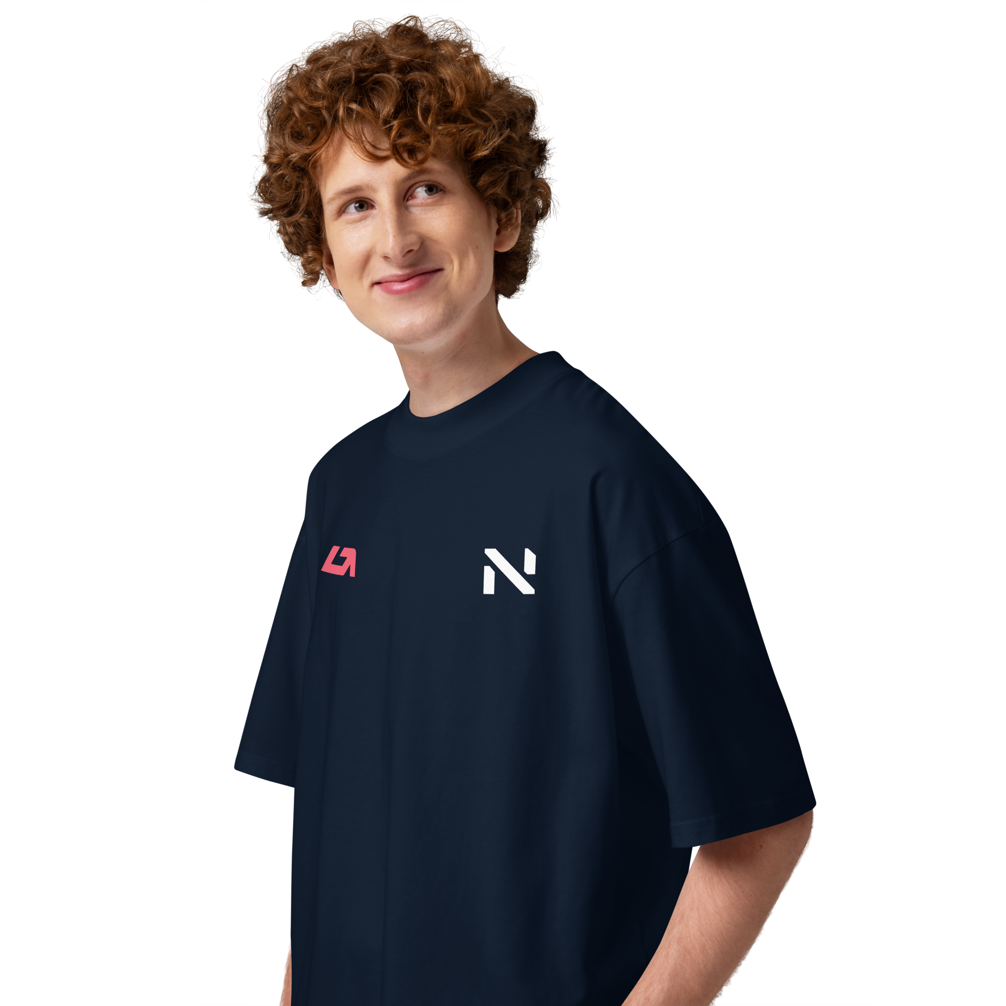 T-shirt oversize french navy izquierda