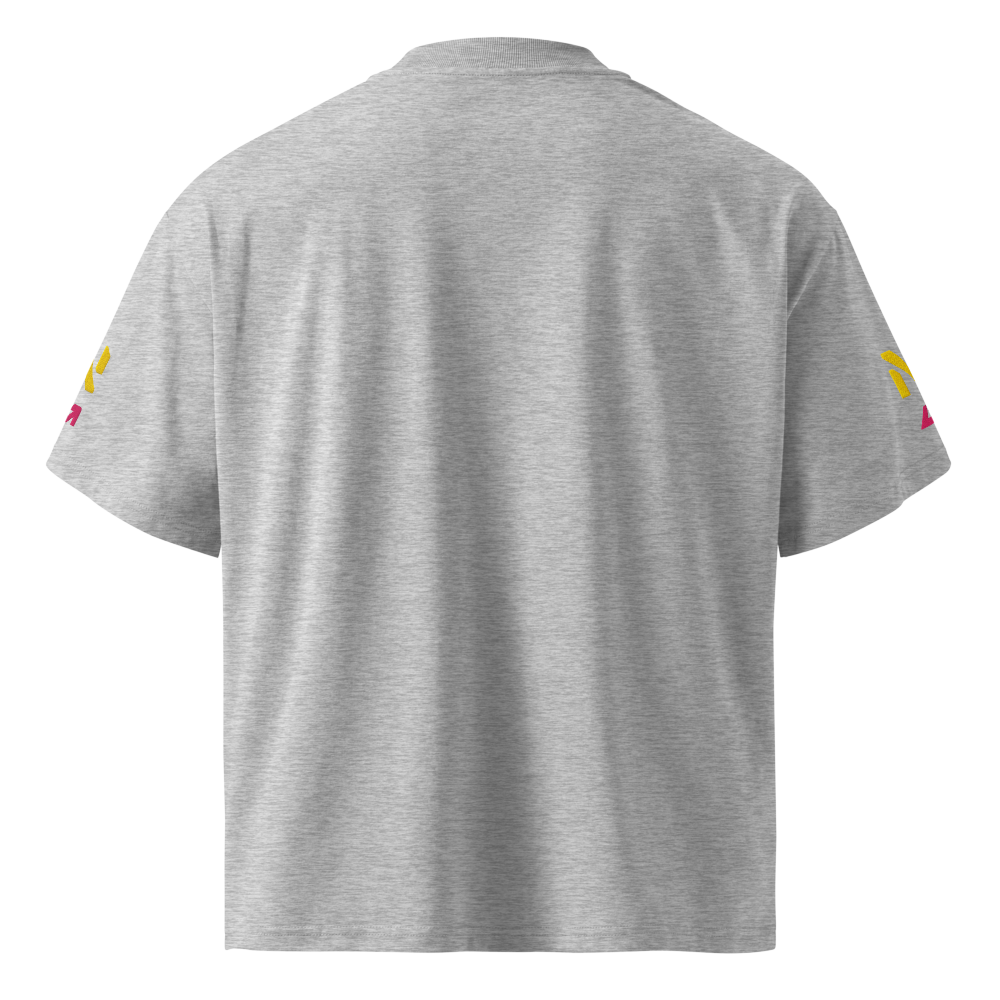 T-shirt oversize 3 heather grey trasera