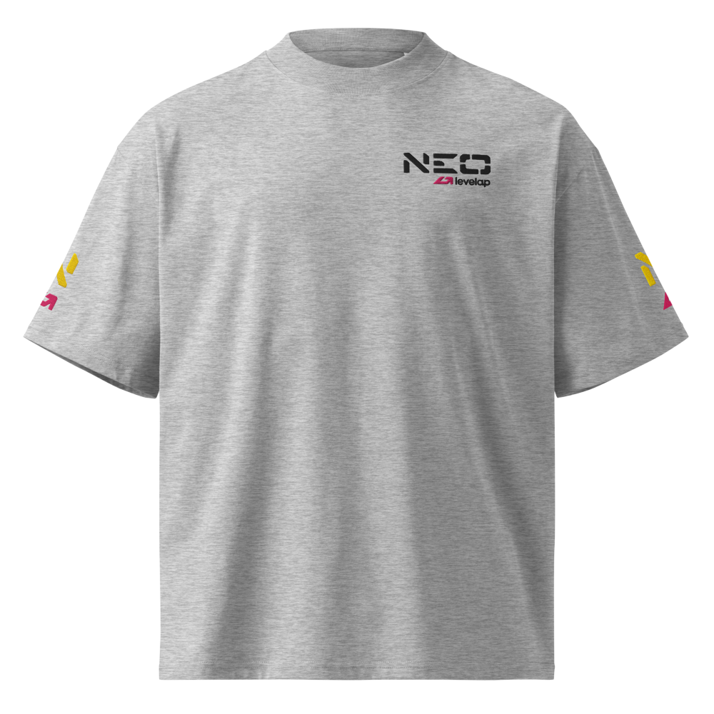 T-shirt oversize 3 heather grey frontal