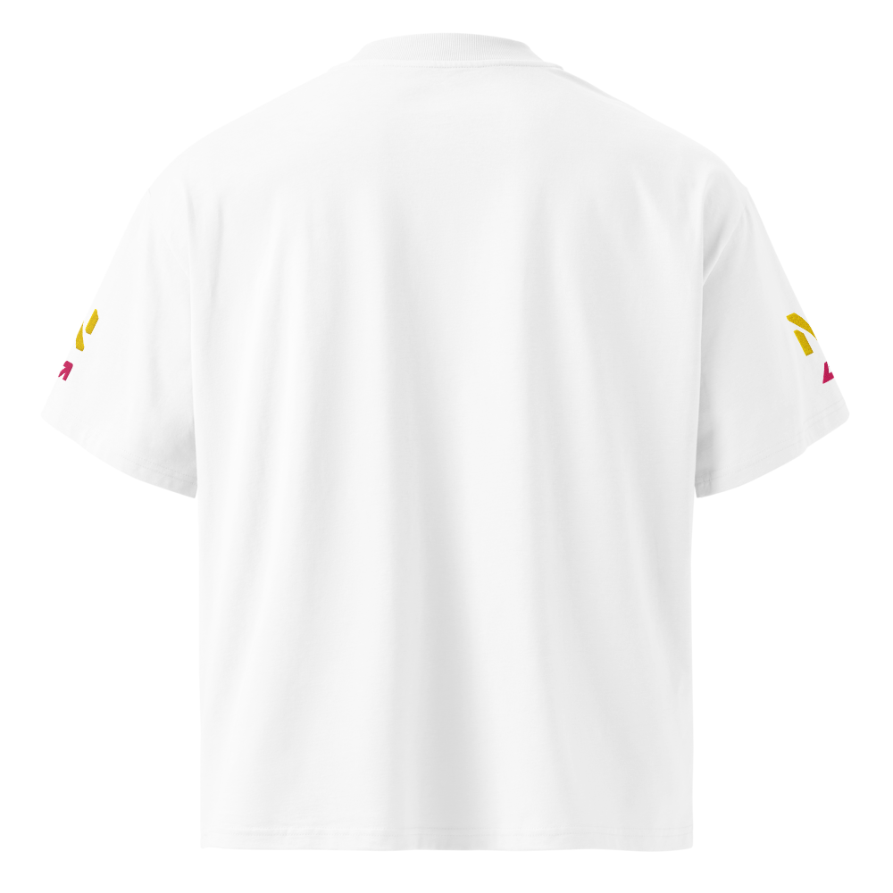 T-shirt oversize 3 blanca trasera