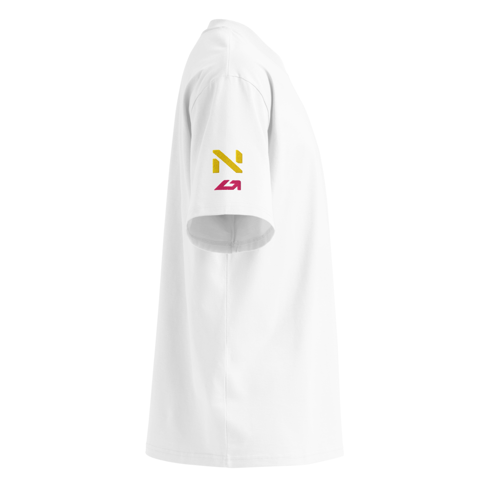 T-shirt oversize 3 blanca derecha